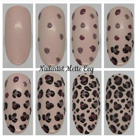 Cheetah Nails Tutorial, Easy Leopard Nails, Leopard Nails Tutorial, Nail Art Leopard, Leopard Nail Art Designs, Leopard Print Nail Art, Leopard Print Nail, Leopard Nail Designs, Pink And White Nails