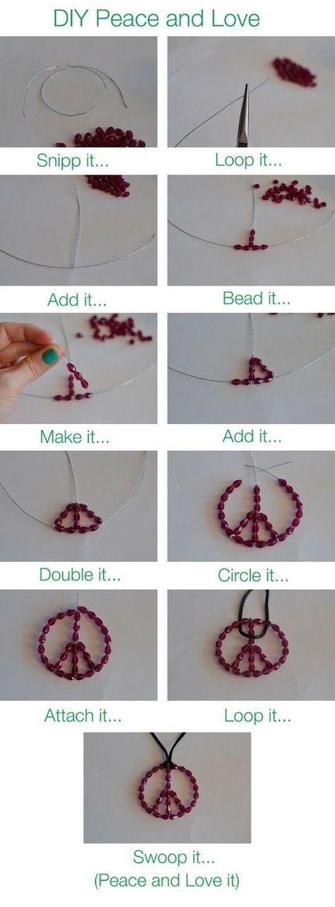 Hippy Crafts, Diy Hippie Clothes, Beaded Peace Sign, Diy Trinkets, Hippie Crafts, Artsy Girl, Hangout Room, Peace Necklace, Art Camp