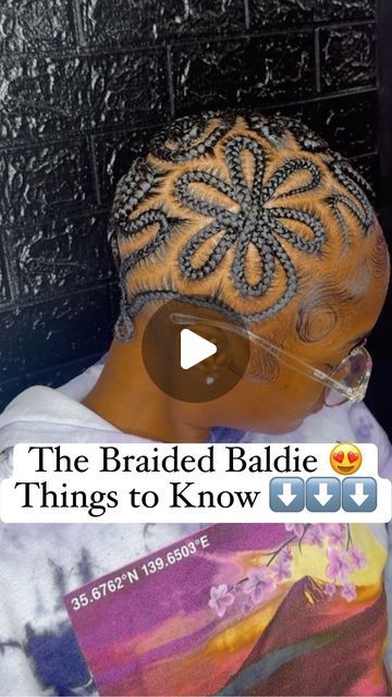 Porsche Jamrock | Braider on Instagram: "A few things about the Braided Baldie 😍 1. Out of all the trending styles this is by far my personal favorite 🔗 Inspired by @tookiedidit  2. This style takes patience, creativity and thinking ahead lol 3. This style is not for everyone‼️ My thick/long hair girlies may have to sit this one out.  4. This is the style of the SUMMER ‼️ 5. The look will be added to the booking site soon and will require a consultation! Keep an eye out for the date  6. Would you try this style?  • • • • • #braidedbaldie #stitchbraids #delawarebraider #dmvbraider #BraidSeason #trendingbraids" Braided Baldie Designs, Braided Baldie Hair, Bald Braids, 6 Feed In Braids, Trending Cornrows, Head Braids, Crown Inspiration, Creative Braids, Feedin Braids