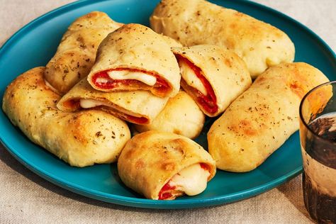 West Virginia Pepperoni Rolls Recipe, West Virginia Pepperoni Rolls, Pepperoni Rolls Recipe, Frozen Dinner Rolls, Pepperoni Rolls, Breakfast Party Foods, Frozen Bread Dough, Breakfast Party, Baked Rolls