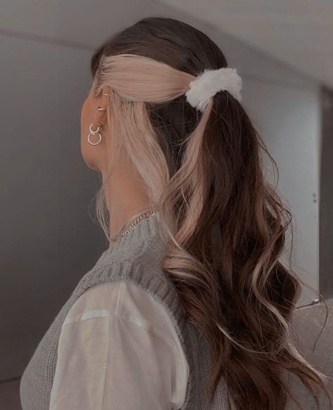 Hair Color Underneath, Peekaboo Hair, Hair Color Streaks, Hair Streaks, Dye My Hair, Hair Dye Colors, Hair Inspiration Color, Hair Inspo Color, Cool Hair Color