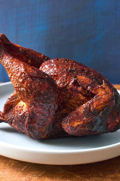 Beer-Can Chicken Recipe - NYT Cooking Beer Ham, Full Chicken, Sesame Salmon, Can Of Beer, Salmon Bowls, Huli Chicken, Huli Huli, Can Chicken Recipes, Vegan Peach