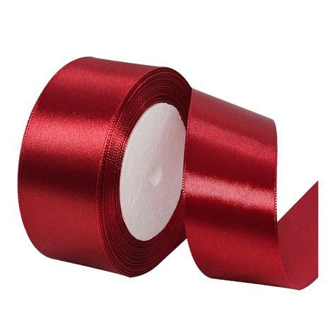 PRICES MAY VARY. Burgundy Ribbon - wine red satin ribbon is made of premium single faced polyester fabric, smooth surface, soft texture, each color is bright and one side is full of glossy. Good for gift wrapping and making DIY crafts projects Exquisite design - each roll is 1-1/2”(40mm) in width, total 25 yards(23 Meters) in length. Enough length and Personalized width to meet your daily crafts needs. Also as a Exquisite gifts for your families and DIY lovers Gift Wraps Ribbons - satin fabric r Red Satin Fabric, Garland Christmas Tree, Gift Wrapping Christmas, Burgundy Ribbon, Daily Crafts, Crafts Sewing Projects, Gift Wrap Ribbon, Ribbon Bouquet, Diy Bows