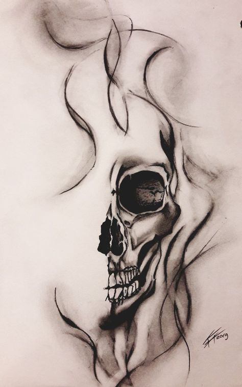 Mean Skull Tattoo, Half Skull Tattoo Design, Skull Rib Tattoo, Creepy Skull Tattoo, Feminine Skull Tattoo Sleeve, Skull Tattoo Feminine, 3 Skulls Tattoo, Half And Half Tattoos, Skull Tattoo Shoulder