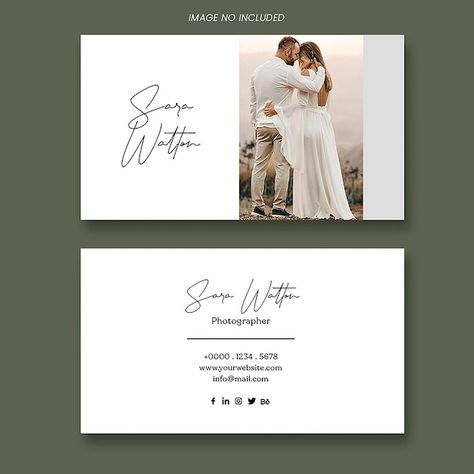 Wedding photographer business card psd t... | Premium Psd #Freepik #psd #aesthetic #white #modern #elegant Wedding Photographer Business Cards, Wedding Photographer Business, Business Card Photographer, Psd Aesthetic, Photographer Business, Photographer Business Cards, Business Card Psd, Aesthetic White, Psd Icon