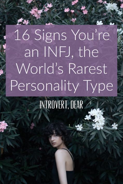 Here are 16 signs that you're an INFJ personality, the rarest Myers-Briggs type. #INFJ #INFJsigns #INFJproblems #16personalities #MBTI #MyersBriggs #personality #personalitytype Infj Problems, Rarest Personality Type, Mbti Type, Infj Personality Type, Infj T, Myers Briggs Personalities, Highly Sensitive Person, Infj Personality, Myers Briggs Type