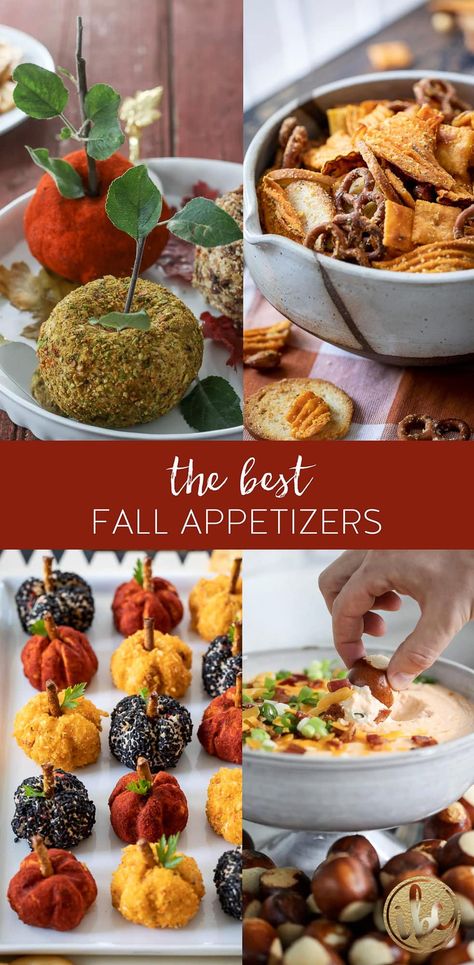 Discover the essence of autumn with easy and delicious fall appetizers. From cheesy delights to sensational snacks, these recipes promise warmth, flavor, and a touch of seasonal magic for every gathering. #fall #appetizer #recipes #pumpkin #cozy #autumn #entertaining #snacks #fallrecipes #dips #appetizerdip #cheeseball Fall Wine Tasting Party Ideas, Best Fall Dips, Fall Pot Luck Ideas, Fall Themed Appetizers, Fall Appetizer Recipes, Fall Party Snacks, Fall Finger Foods, Autumn Entertaining, Pumpkin Appetizers