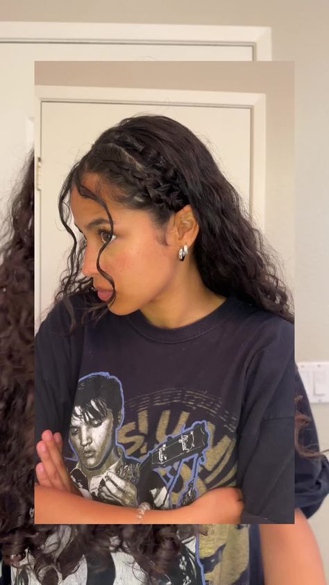 Pretty Straight Hairstyles, Dutch Braid Tutorial, Mixed Curly Hair, Curly Hair Videos, Quick Natural Hair Styles, Curly Hair Photos, Cute Curly Hairstyles, Kawaii Hairstyles, Protective Hairstyles Braids