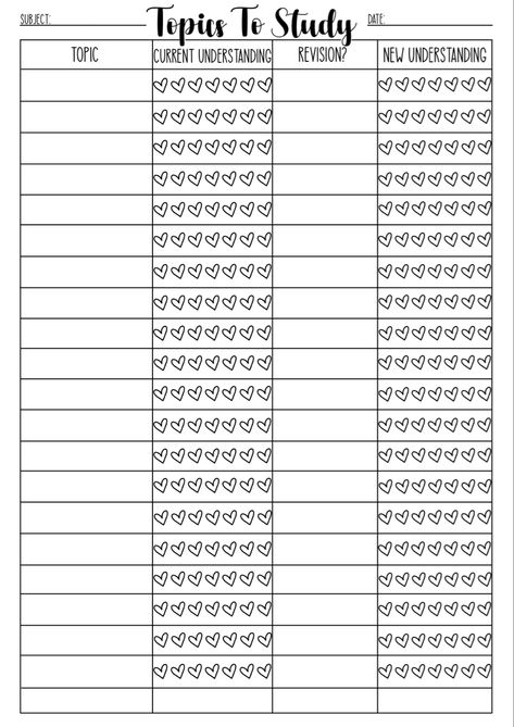 Revision Checklist, Study Checklist, Study Printables, The Checklist, Checklist Template, Study Motivation Inspiration, List Template, Study Planner, Binders