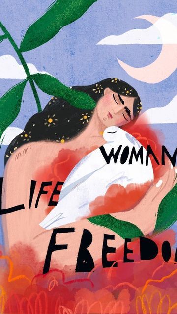 Woman Life Freedom love brave soldier girls Nika نیکا شاکرمی حدیث نجفی مهسا امینی حمیدرضا روحی کیان پیرفلک Woman Life Freedom Iran Illustration, Solidarity Illustration, Freedom Iran, Freedom Drawing, Zine Project, Woman Life Freedom, Freedom Art, Iran Pictures, Iranian Art