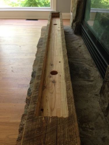 Wood Fireplace Mantle Ideas, Wrap Around Mantle, Live Edge Fireplace Mantel, Beam Fireplace Mantle, Mantel Installation, Reclaimed Wood Mantle, Beam Mantle, Beam Fireplace, Floating Mantle