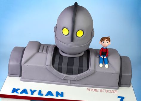 Iron Giant Themed Cake Halloween Lunch Box, Giant Cake, Iron Giant, The Iron Giant, Birthday Cake Kids, Birthday Surprise, Creative Cakes, 7th Birthday, Lets Celebrate