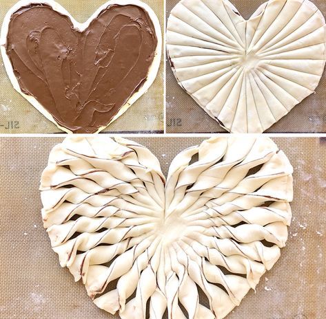 This raspberry nutella puff pastry heart is an easy Valentine's dessert everyone will love! Quick and easy recipe. Nutella Raspberry, Nutella Puff Pastry, Bread Art, Valentine Desserts, Frozen Puff Pastry, Nutella Recipes, Puff Pastry Recipes, Pastry Recipes, Sweet Breakfast