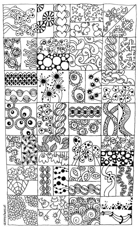 A Few of My Favorite Tangles | Patterns. Ink on paper. A sam… | Flickr Swirls Drawing, Doodle Zen, Arte Doodle, Tangle Pattern, Tangle Doodle, Zentangle Designs, Doodle Inspiration, Tangle Art, Prayer Flags