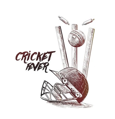 Free vector cricket championship with ba... | Free Vector #Freepik #freevector #bowler #batsman #wicket #cricket Freehand Sketch, Graphic Design Vector, Cricket Update, Match Score, T20 Cricket, Ms Dhoni Photos, Cricket Score, Cricket Equipment, Live Cricket