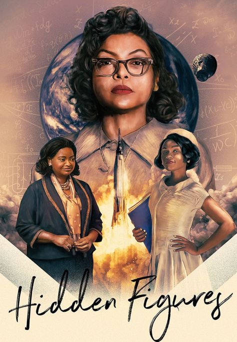 Talk about "inspiring women"! Three women, brilliant mathematicians, who were the major brains behind John Glenn's launch into space. It took decades before we learned about them but now we can applaud - and learn more :-) Hidden Figures Aesthetic, Hidden Figures, City Of Bones, Black Artwork, 20th Century Fox, Black Women Art, Film Serie, Great Movies, Movie Art