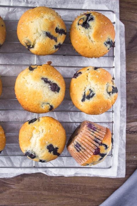 Moist blueberry muffins are quick & easy to make. They taste better than your favorite bakery. Kenya Recipes, Perfect Blueberry Muffins, The Best Blueberry Muffins, Almond Flour Blueberry Muffins, Blueberry Muffin Recipe Easy, Keto Blueberry Muffins, Almond Flour Muffins, Blueberry Muffin Recipe, Muffins Cake