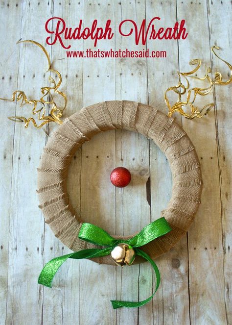 Rudolph Wreath from @cspangenberg Reindeer Wreath, 25 Days Of Christmas, Christmas Post, Mantel Decor, Handmade Holiday, Holiday Birthday, Diy Holiday, Holiday Wreaths, Diy Wreath