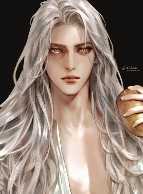 White Hair Men, Long Hair Drawing, Long White Hair, Seni Dan Kraf, Hair Reference, Arte Fantasy, Character Design Male, Anime Drawings Boy, Long Hair Styles Men