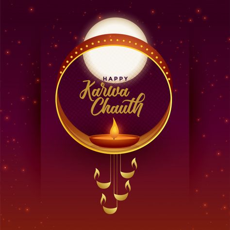 Happy karwa chauth background Free Vector | Premium Vector #Freepik #vector #background #woman #celebration #moon Karwa Chauth Wishes Images, Karwa Chauth Background, Karwachauth Wishes, Marathi Design, Karva Chauth Wishes, Karwa Chauth Wishes, Diwali Image, Karwa Chauth Images, Happy Karwa Chauth Images