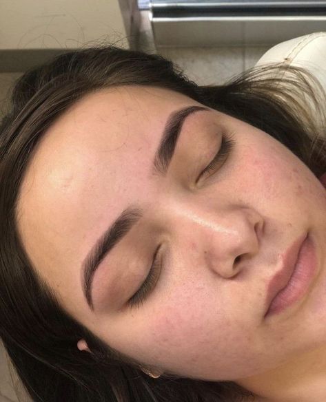 Eyebrow Hybrid Tint, Eyebrows Getting Done, Dark Brown Microbladed Eyebrows, Natural Tinted Eyebrows, Medium Arch Eyebrows, Waxed Brows, Medium Eyebrows, Getting Eyebrows Done, Dark Brown Eyebrows