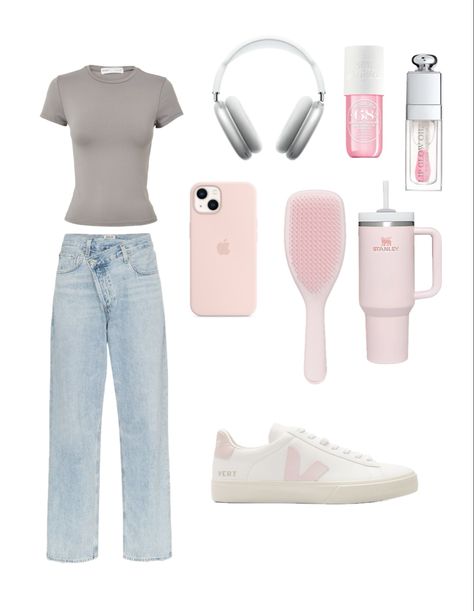 Clean Girl Outfit, Outfit Needs, Basic Girl Outfit, Girls Spring Outfits, Basic Girl, Camp Mug, Clean Girl Aesthetic, Girl Accessories, Casual Preppy Outfits