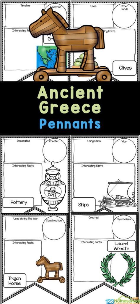 Ckla Second Grade Ancient Greece, Ckla Ancient Greek Civilization, Ancient Greece Worksheets, 2nd Grade History, Ancient Greece Display, Ancient Greece Crafts, Ancient Greece Lessons, Ancient Greece Projects, Greek Mythology Lessons