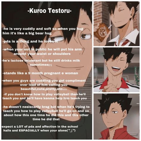 Haikyuu Kuroo X Yn, Kuroo Tetsurou Spicy Headcanons, Haikyuu Headcanons Cute, Kuroo Boyfriend, Yn X Kuroo, Kuroo Headcanons Spicy, Haikyuu Boyfriend Headcanons, Kuroo As A Boyfriend, Tetsuro Kuroo X Yn