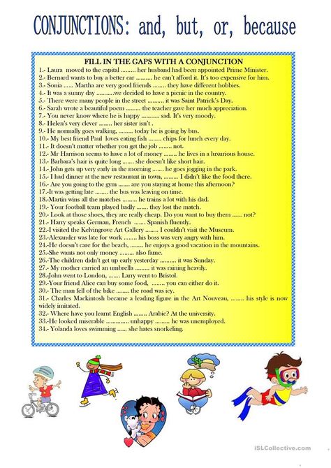 Conjunction Worksheet, Teaching Conjunctions, Word Puzzles Printable, Tooth Outline, Conjunctions Worksheet, Grammar Quiz, Kindergarten Reading Worksheets, Preschool Tracing, Language Worksheets