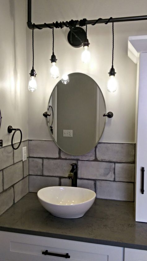 Industrial style bathroom