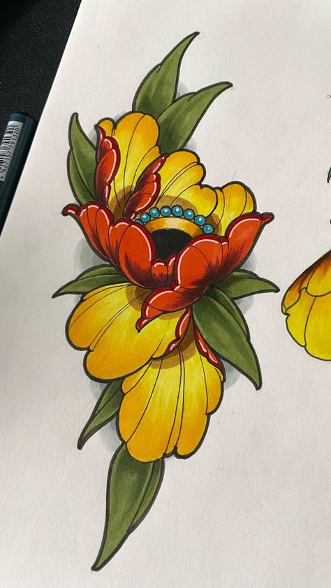 Neotraditional Half Sleeve Tattoo, Neo Traditional Flower Tattoo Design, Neo Traditional Peony Tattoo, Neotrad Flowers, Neotraditional Peony, Neo Trad Flowers, Neo Traditional Flowers, Neotraditional Flowers, Neotraditional Flower Tattoo