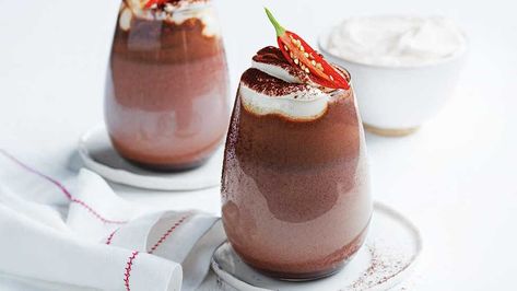 https://www.coles.com.au/inspire-and-create/recipes-tips-ideas/recipes/cinnamon-chilli-hot-chocolate Mexican Ideas, Gingerbread Hot Chocolate, Chilli Recipe, Spicy Chocolate, Hot Chocolate Spoons, Chocolate Spoons, Chilli Recipes, White Hot Chocolate, Hot Chocolate Recipe