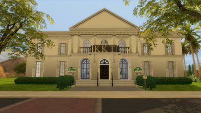 Scream Queens | Kappa Kappa Tau | BUILDING HOUSE - BlueeGames Kappa Kappa Tau, Sorority House, The Scream, Building House, Scream Queens, Cc Sims, The Sims4, House Layouts, Architecture Project