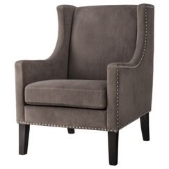 Grey Chair Bedroom, Threshold Target, Living Room Collections, Grey Chair, Grey Velvet, Occasional Chairs, Wingback Chair, A Chair, Apartment Living