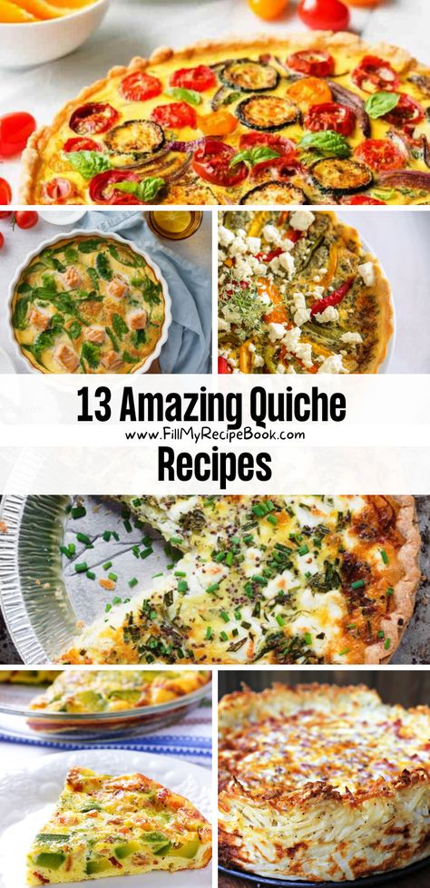 Savoury Quiche Recipes, Quiche Recipes Vegetable, Quiche Fillings Ideas, Quiche Filling Recipes, Asparagus Quiche Recipes Easy, Quiche Recipes Mushroom, Vegetable Quiche Recipes Easy, Quiche Filling Ideas, Quiche Recipes Breakfast