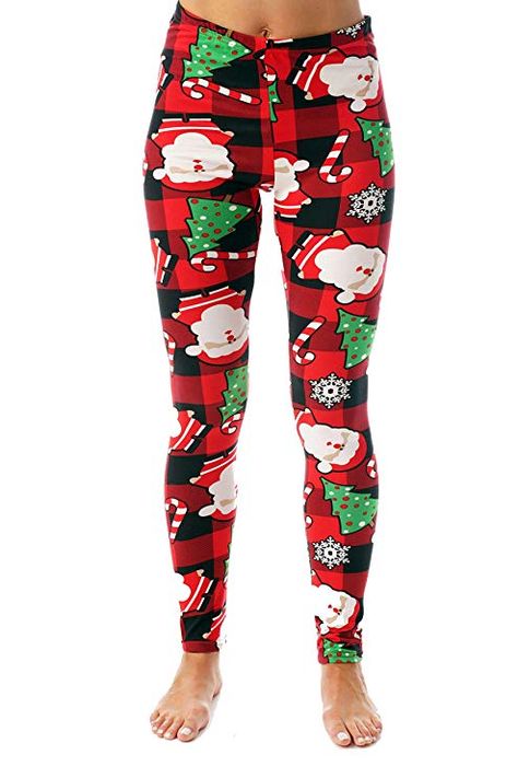 Just Love Ugly Christmas Holiday Leggings at Amazon Women’s Clothing store Ugly Christmas Outfit, Carnival Christmas, Xmas Outfit, Holiday Leggings, New Year Eve, Spandex Pants, Christmas Leggings, Buffalo Plaid Christmas, Womens Leggings