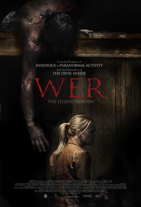 Poster for "Wer" (2013, William Brent Bell). Post: http://malpertuis.org/2014/09/18/ewolf/ American Horror Movie, Upcoming Horror Movies, Horror Movies List, Thor 2, Film Horror, رعب نفسي, Best Horror Movies, Horror Posters, Horror Movie Art