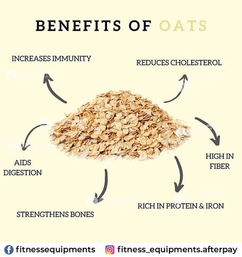 Benefits Of Oats, Oats Recipes Breakfast, Food To Gain Muscle, Health Facts Food, Healthy Facts, Losing Fat, Healthy Food Facts, Whole Food Diet, Health And Fitness Articles