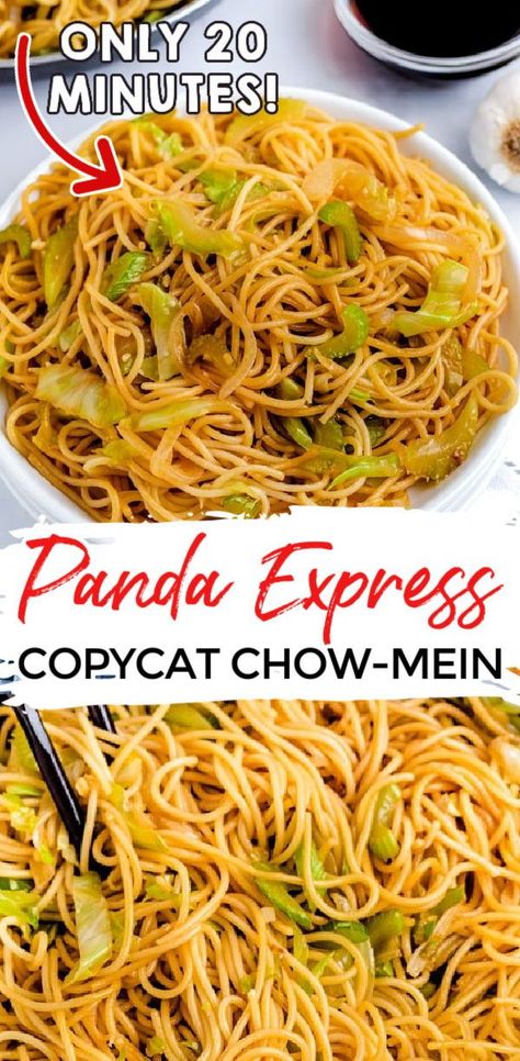 This Copycat Panda Express Chow Mein recipe is easy to make and come together in just 20 minutes. The recipe serves 6 and costs $4.26 to make. Panda Express Chow Mein Recipe, April Meals, Easy Chow Mein Recipe, Copycat Panda Express, Frugal Cooking, Chow Mein Recipe, Cooking Panda, Chow Mein Noodles, Better Than Takeout