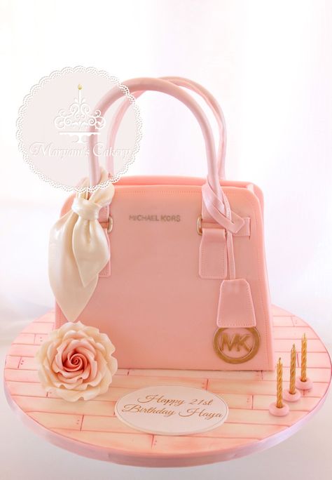 Michael Kors Cake, Fashionista Cake, Handbag Cakes, Shoe Cakes, Purse Cake, Handbag Cake, Girly Cakes, Shaped Cake, Cakes For Women