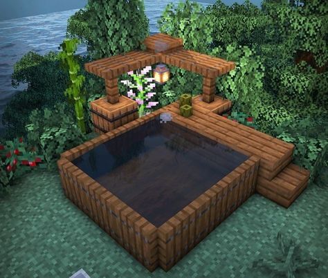 Minecraft Indoor Pool Ideas, Minecraft Pool, Terasse Ideas, Minecraft Design Ideas, Minecraft Furniture Ideas, Automatic Pool Cover, Minecraft Furniture, Minecraft Room, Rpg Map