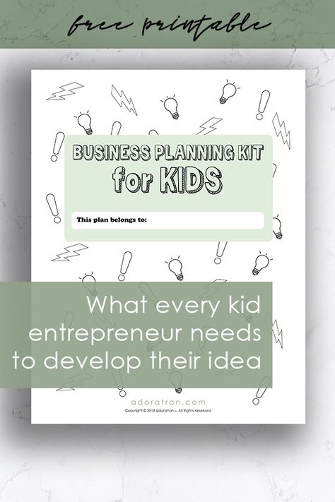 Young Entrepreneur Ideas, Kid Entrepreneurs Ideas, Business Planner Printables, Craft Stand, Toddler Projects, Entrepreneur Kids, Making A Business Plan, Genius Hour, Student Planner Printable