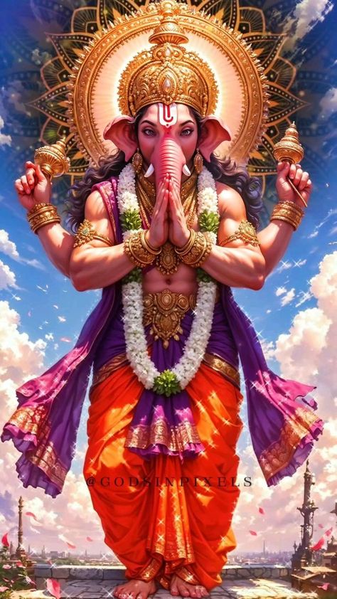 Ganesh Mantra, Photos Of Ganesha, Colorful Art Paintings, Durga Picture, Ganpati Bappa Photo, Ganesh Art Paintings, Shri Ganesh Images, Pictures Of Shiva, Ganesh Photo