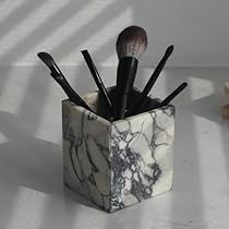 Bathroom Assessories, Bathroom Natural, Marble Makeup, Calacatta Viola Marble, Bathroom Countertop Organizer, Viola Marble, Calacatta Viola, Toothbrush Holders, Countertop Organizer