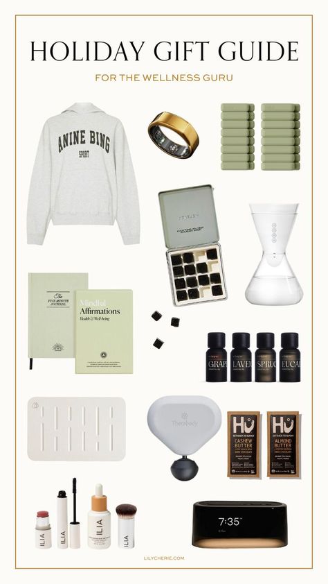 Athleisure Essentials, Wellness Kit, Essential Oils Kit, Superfood Supplements, Health Gifts, Massage Candle, Gift Inspo, Christmas Gift Guide, Wellness Gifts