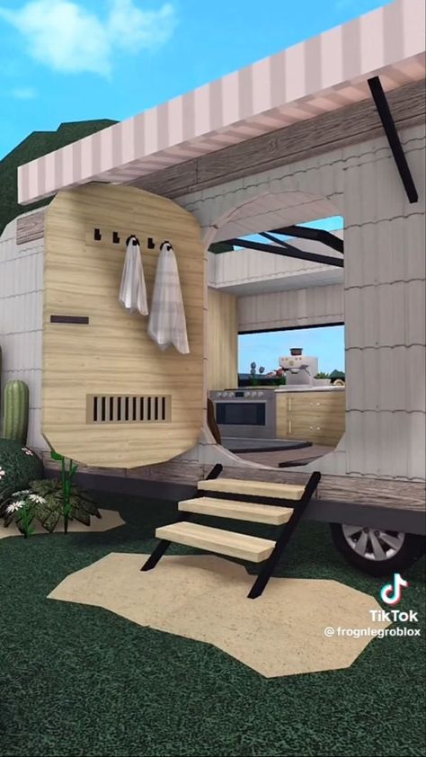 bloxburg small house layouts Bloxburg Camper Van, Bloxburg Balcony Ideas, Bloxburg Business, Cottage Core Bloxburg House, Bloxburg Beach House, Blox Burg, Roblox House, Blocksburg Room Ideas￼, Two Story House Design