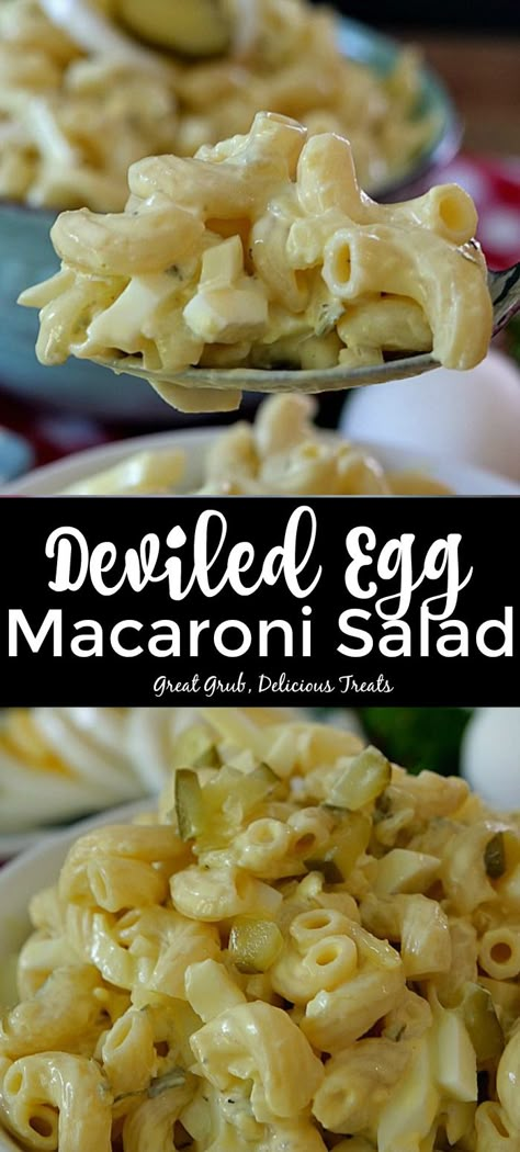 Deviled Egg Macaroni Salad, Egg Macaroni Salad, Homemade Macaroni Salad, Pasta And Veggies, Deviled Egg Salad, Easy Macaroni Salad, Pastas Recipes, Best Macaroni Salad, Easy Macaroni