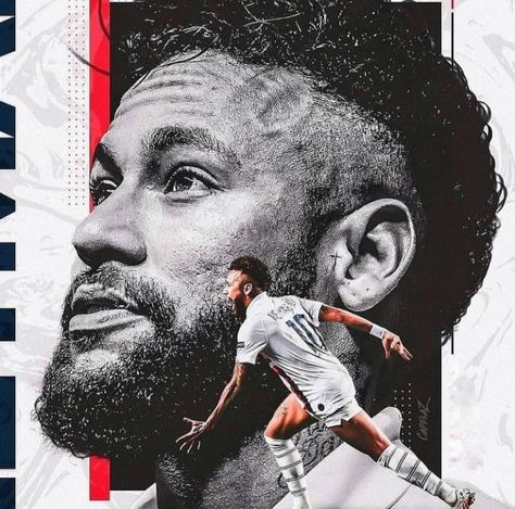 Neymar Graphic Design, Neymar Jr Psg Wallpaper, Football Artwork, Neymar Psg, Poster Sport, Sports Design Ideas, Cr7 Messi, Iptv Subscription, Sports Design Inspiration