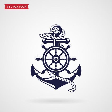 Anchor and steering wheel. Vector design element. Anchor with a rope and a steer , #Affiliate, #design, #element, #rope, #Vector, #Anchor #ad Anchor Drawings, Background Sea, Mermaid Tattoo Designs, Anchor Icon, Anchor Tattoos, Mermaid Tattoo, Scroll Saw Patterns, Compass Tattoo, Nautical Theme