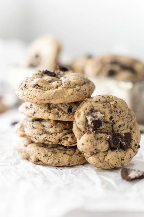 Vegan Cookies and Cream Cookies - The June Table Vegan Oreo Cookies, Vegan Cookies And Cream, Vegan Oreos, Cookies And Cream Cookies, Egg Free Cookies, Cream Cookies, Vegan Cream, Vegan Pie, Cream Cheese Cookies